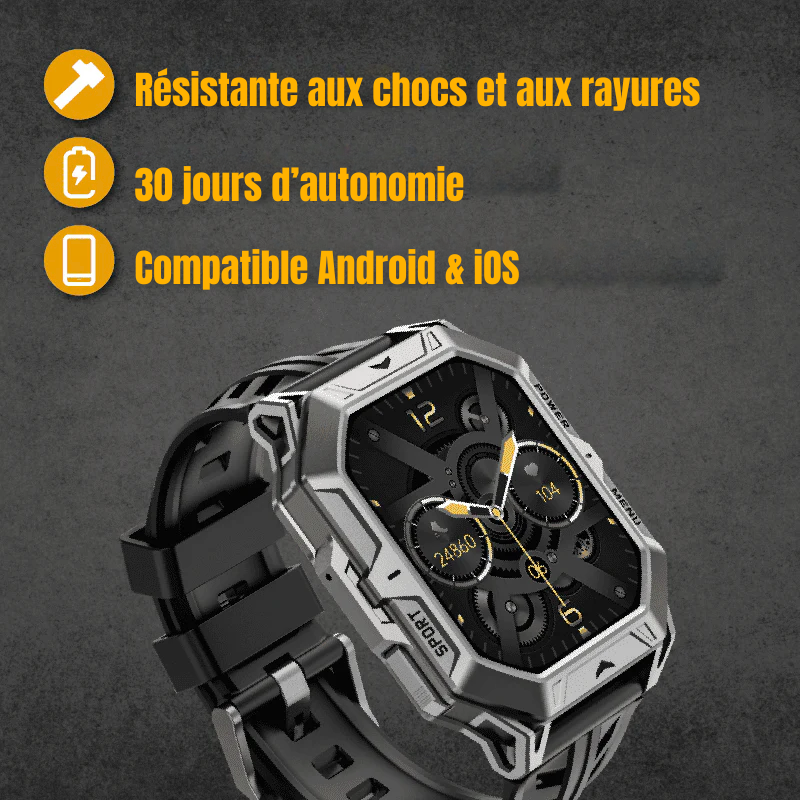 SteelGuard - Montre Connectée Robuste