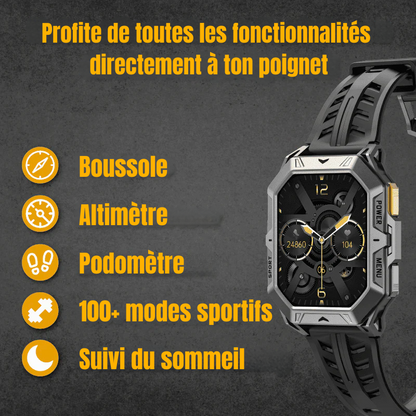 SteelGuard - Montre Connectée Robuste