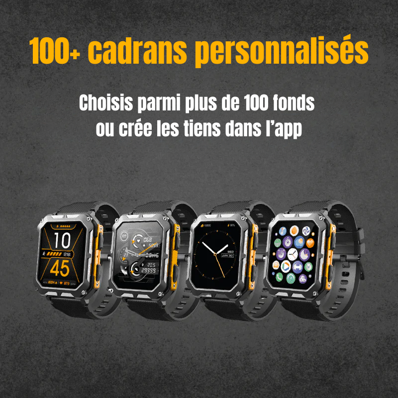 SteelGuard X - Montre Connectée Indestructible