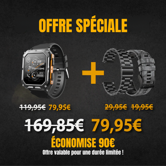 SteelGuard X - Montre Connectée Indestructible